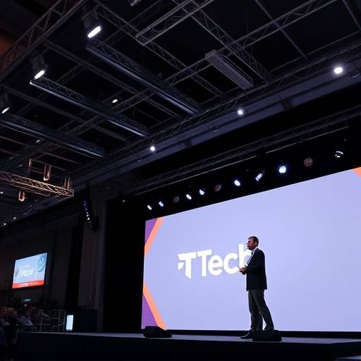 A photographer capturing images of a speaker presenting at a technology conference held at the Washington State Convention Center in Seattle.