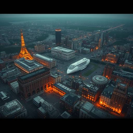 Stunning aerial view of diverse filming locations